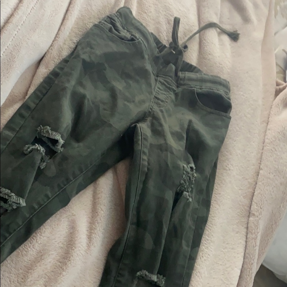 Drawstring Camo Pants